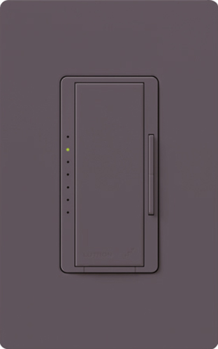 RadioRA 2 Dimmer, Plum, Incandescent/Halogen, Magnetic Low-Voltage, Electronic Low-Voltage, Approved LEDs, CFL, Multi-location/single-pole, neutral required, 120V 600W/600VA