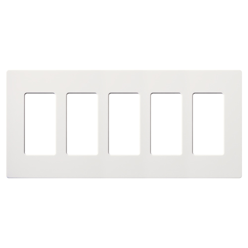 LUT CW-5-WH CLARO WALLPLATE 5 GNG WHITE