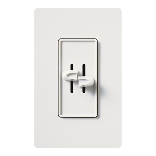 LUTR S2-L-WH SKYLARK DIMMER DUAL SLIDE-TO-OFF TWO SINGLE POLE 300W EACH DECORA PLATE WHITE