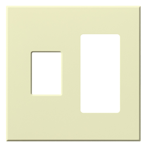 VAREO WALLPLATE 2GNG CONT/RCPT ALMOND
