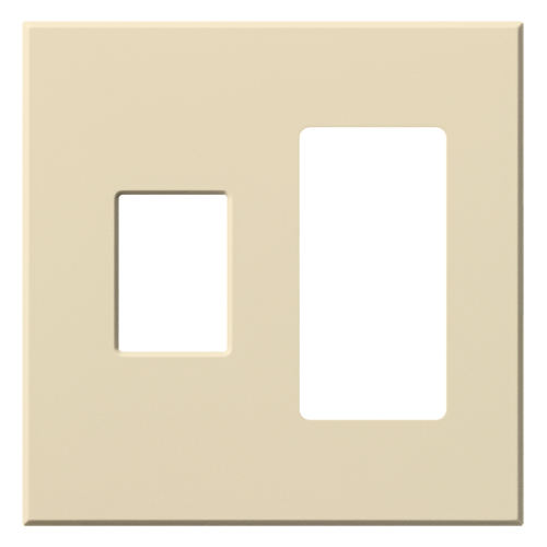 VAREO WALLPLATE 2GNG CONT/RCPT BEIGE