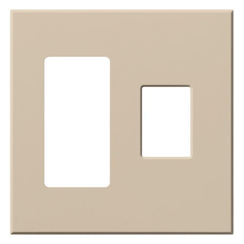 VAREO WALLPLATE 2GNG RECEPT/ CONT TAUPE